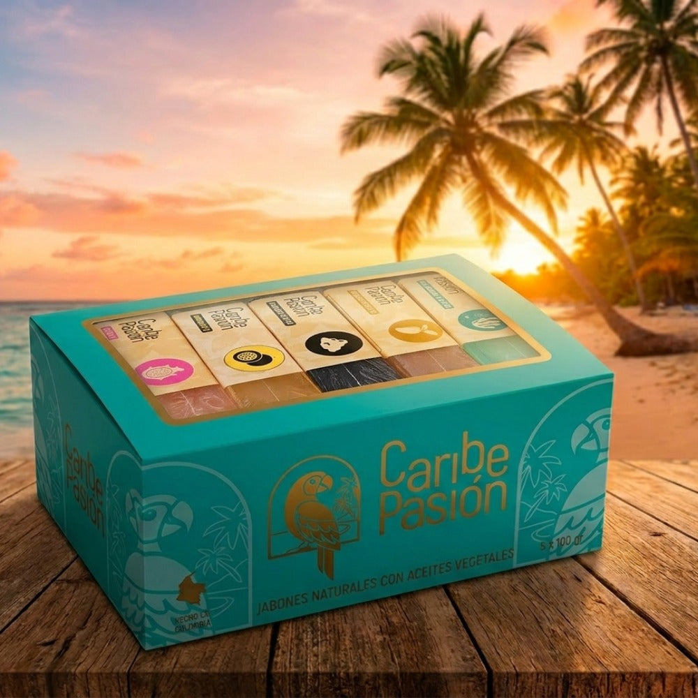kit jabones naturales regalo original Colombia Caribe Pasión