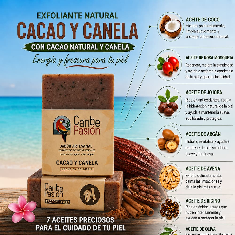 Jabón de cacao y canela: beneficios para la piel