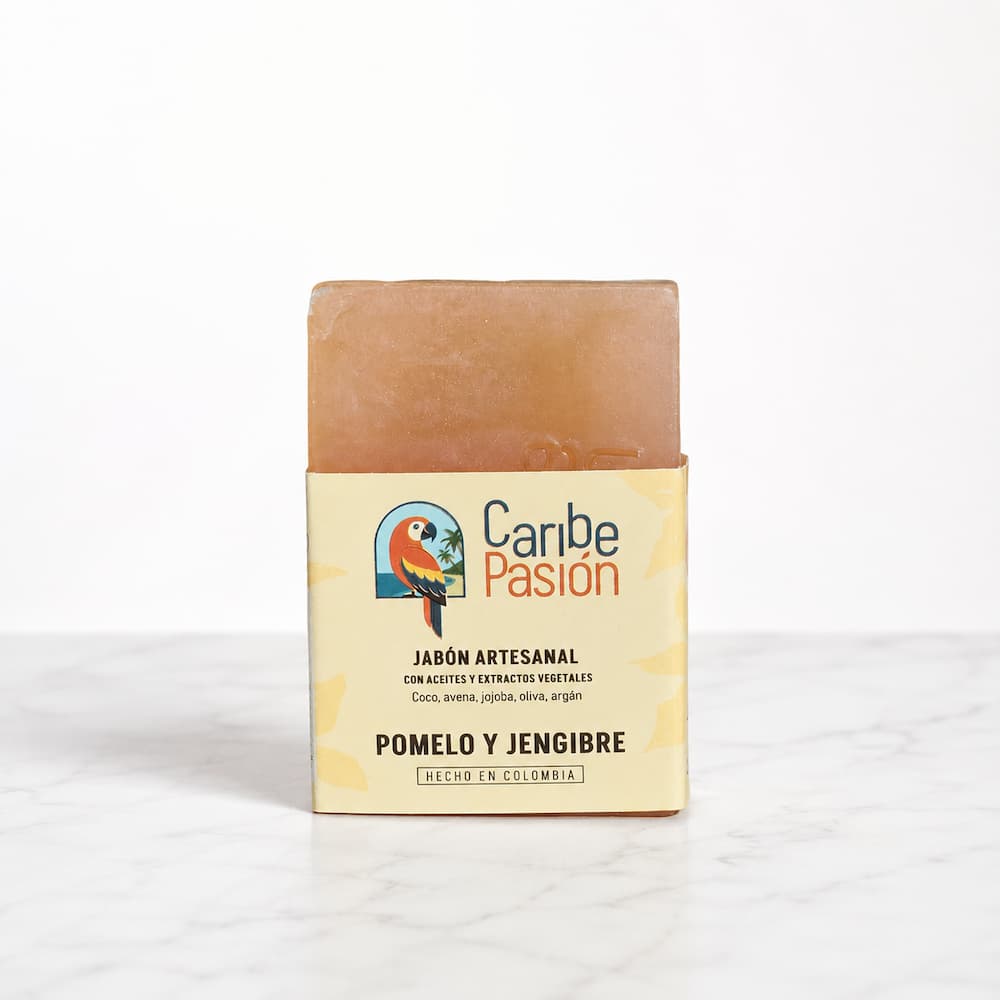 Jabón artesanal Pomelo y Jengibre de aroma cítrico y fresco