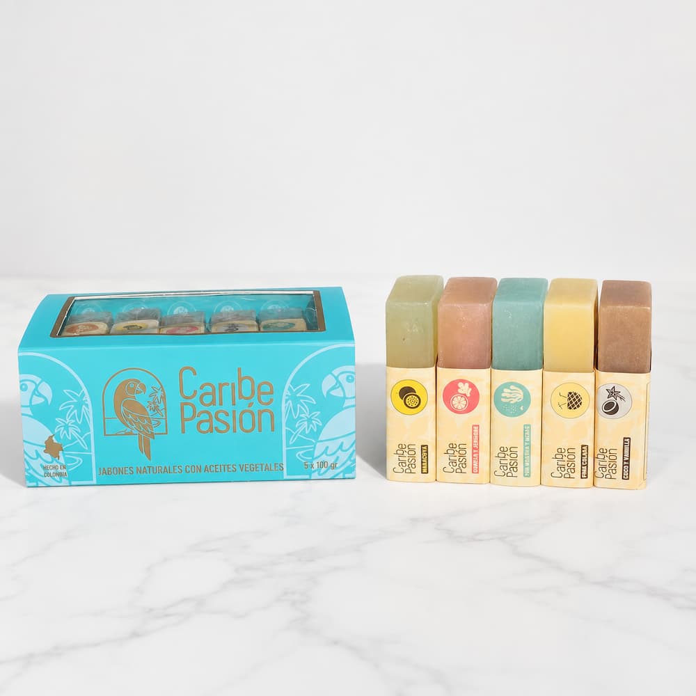 Kit de regalo con cinco fragancias tropicales de Caribe Pasión