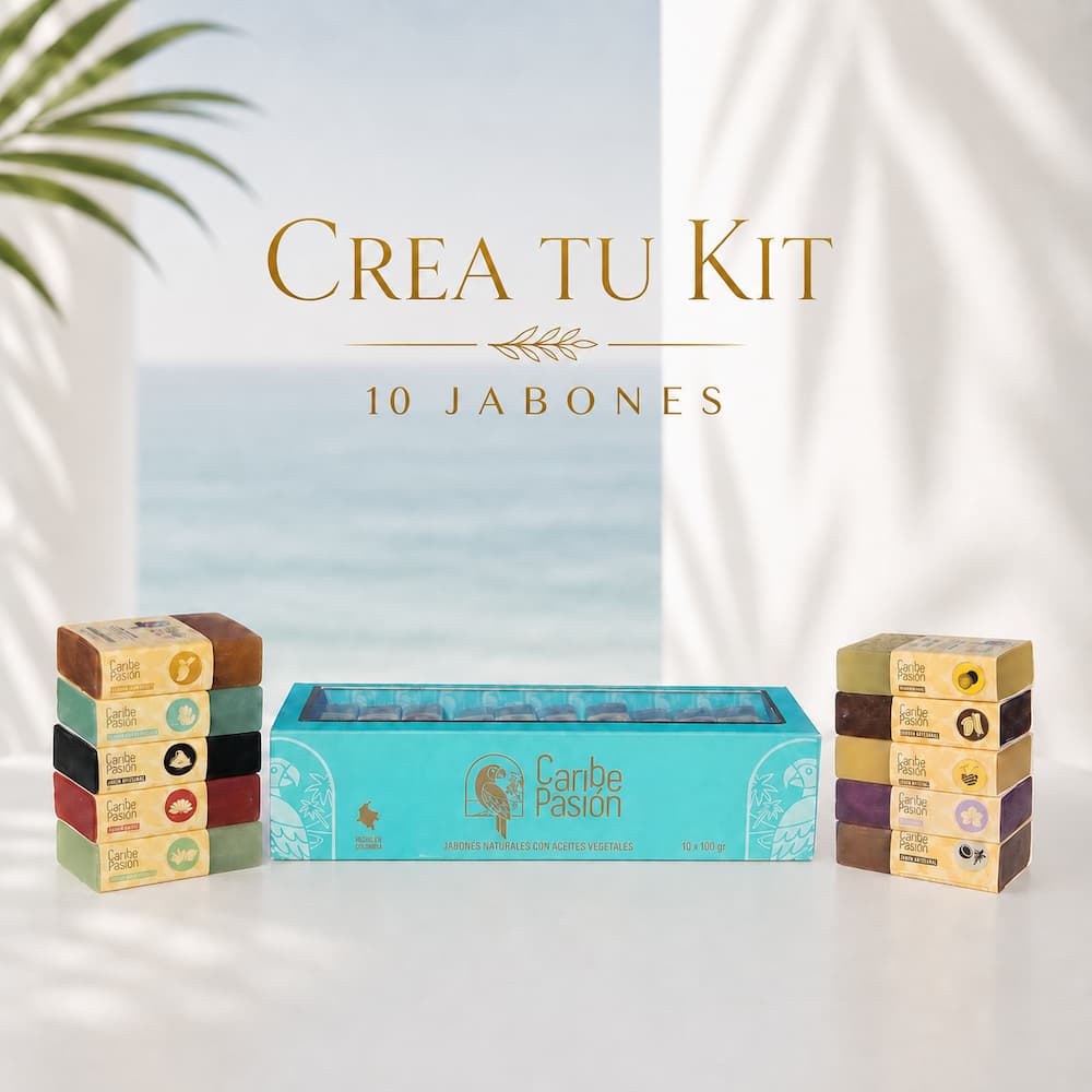 Kit de regalo de 10 jabones artesanales de Caribe Pasión