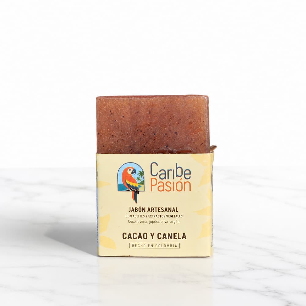 Jabón artesanal Cacao y Canela del Kit Exfoliante