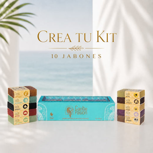 Kit de regalo de 10 jabones artesanales de Caribe Pasión