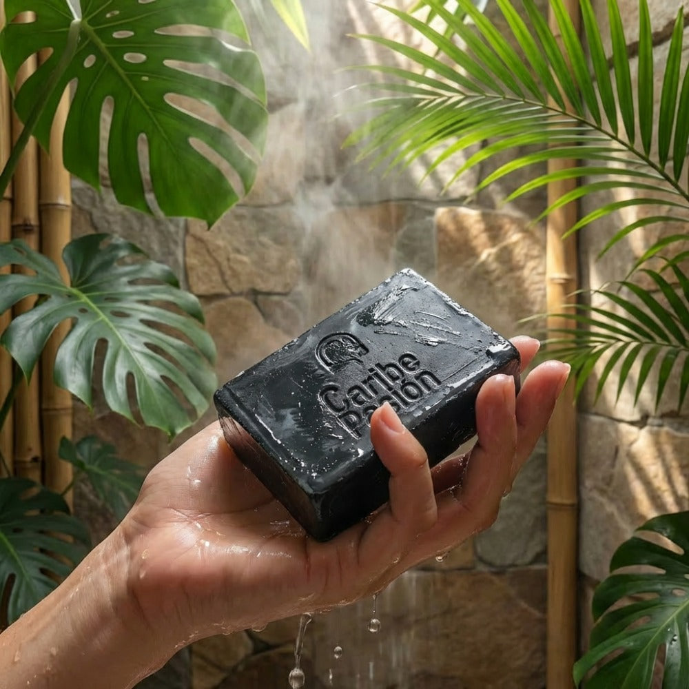 Jabón artesanal de carbón activado 