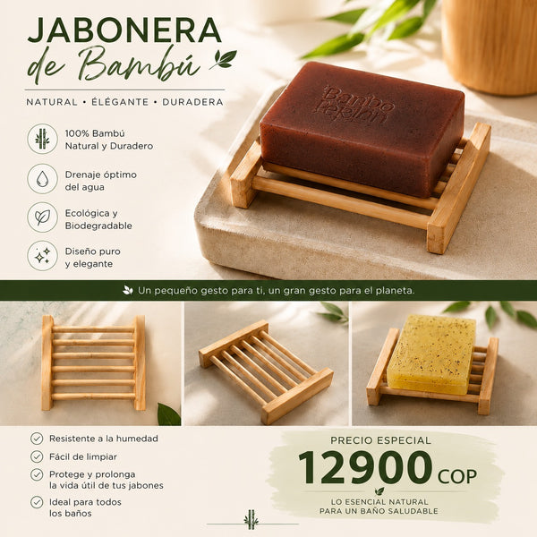 Jabonera de Bambú - Natural · Elegante · Duradera