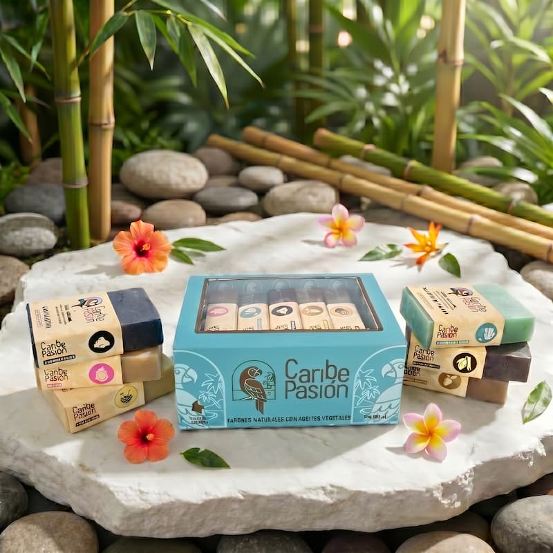 Kit de regalo de 5 jabones artesanales de Caribe Pasión
