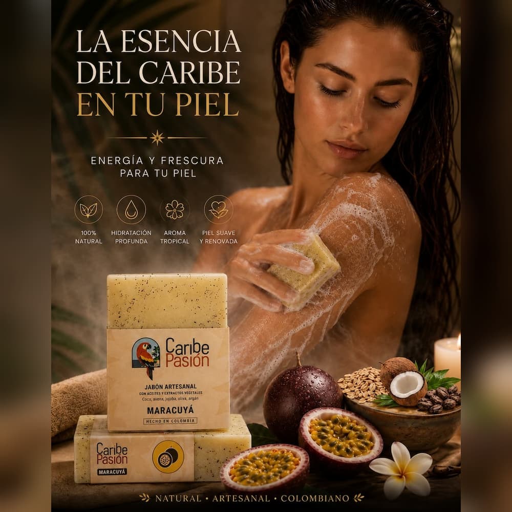Natural passion fruit soap
